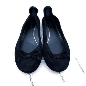 Vionic Black Flats with Bow Detail